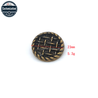 Boutons en métal vintage 23mm 36L avec motif tissé Design élégant