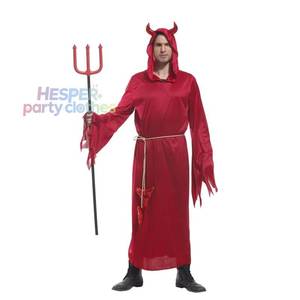 Costume de démon Satan pour homme, rouge, pour fête d'Halloween pour adultes, cosplay - Product Image 1