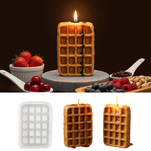 Stampo rettangolare DM1340 per waffle al cioccolato, stampo per <span class=keywords><strong>pasticceria</strong></span> fai da te, vassoio per muffin, teglie da forno, stampi per candele profumate a forma di waffle - Product Image 2