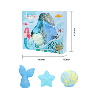 Bombas de Baño de Lujo Hechas a Mano con Aroma a Sirena, Set de Regalo de 3 Piezas, Bombas Efervescentes Orgánicas y Naturales para Niños, Mujeres y Hogar, Sales de Baño con Aroma a Princesa - Product Image 4