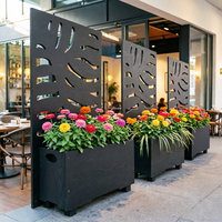 Jardinières d'extérieur avec écran d'intimité, grande jardinière en WPC pour séparateur de jardin, design moderne imperméable et anti-UV