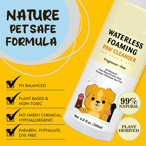 Nettoyeur de pattes de chien en mousse sans eau de marque privée avec serviette sans rinçage Mousse nettoyante pour pattes d'animaux de compagnie pour chiens et chats - Product Image 3