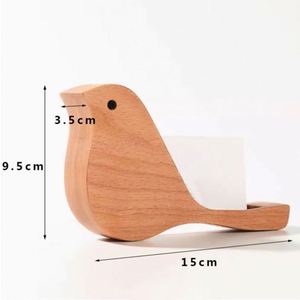 Wholesale Wooden <b>Bird</b> Model Business Card Holder Desktop Business Card Display <b>Stand</b> - Product Image 5
