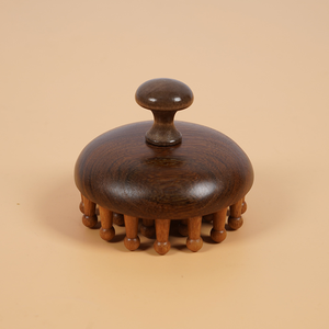 Nuevo peine de terapia de meridianos redondos de sándalo Natural 100%, masajeador de cuero cabelludo de madera, cepillo de champú, peines de masaje de madera para el cuidado del cabello - Product Image 2