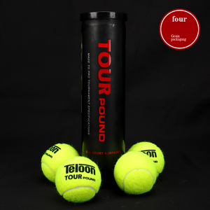 4 <span class=keywords><strong>balles</strong></span> <span class=keywords><strong>de</strong></span> <span class=keywords><strong>tennis</strong></span> Teloon Tour Professional - Caoutchouc durable, design portable pour l'entraînement des joueurs avancés et l'utilisation sportive - Product Image 5