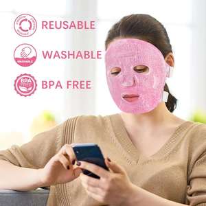Masque de glace réutilisable, masque froid à billes de gel, compression chaude et froide pour l'œdème, la récupération après chirurgie, les maux de tête, les soins post-laser - Product Image 6