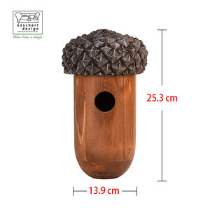 Esschert Ontwerp 100% Grenen Hout + Pvc Afgewerkte Houten Vogelhuisjes Groothandel Vogel Huis Acorn Houten Vogelhuisje - Product Image 2