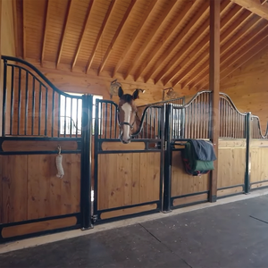 Kotak stabil kuda logam lapisan bubuk pertanian bambu kayu kios kuda ukuran kustom untuk dalam dan luar ruangan kandang kuda - Product Image 6