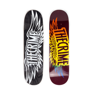 Patineta Sk8crime Plus Maple Double Warped Pro Board de Cuatro Ruedas con Acabado Cepillado para Calle - Product Image 1
