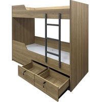Lits de bateau en Formica fabriqués en Chine, lits superposés en bois grainé marin avec échelle
