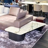 Ensemble de table basse BEAUSIMPE Song, style minimaliste moderne de luxe, en bois et marbre, pour salon, meubles de maison