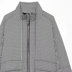 SHENZHU <span class=keywords><strong>Femme</strong></span> Automne 2026 Manteau Aviateur à Carreaux Vintage Décontracté Ample Manches Longues Vêtement d'extérieur Chic <span class=keywords><strong>Surchemise</strong></span> - Product Image 3
