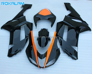 Carenado de Motocicleta Posventa en Naranja y Negro para <span class=keywords><strong>Kawasaki</strong></span> <span class=keywords><strong>Ninja</strong></span> ZX6R 2007 <span class=keywords><strong>2008</strong></span> ZX-6R <span class=keywords><strong>636</strong></span> 07 08 ZX-<span class=keywords><strong>636</strong></span> - Product Image 1