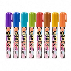 Grande réduction, 8 couleurs, marqueur à la craie liquide effaçable à sec et à l'eau OEM pour tableau noir, verre, miroir - Product Image 2