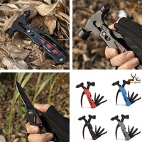 Pince multifonction en acier inoxydable pour marteau de poche avec tournevis Scie pour la survie en plein air Outils de couteaux de camping