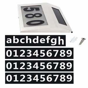 Plaques de numéro de porte Led Street Power Light Sign Hotel Door Address <span class=keywords><strong>Plaque</strong></span> House Number Outdoor Waterproof Solar Lights - Product Image 6