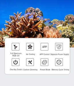 ไฟ LED สำหรับตู้ปลาแบบหรี่แสงได้ ฟูลสเปกตรัม พร้อมตัวตั้งเวลา สำหรับปะการัง ตู้ปลาทะเล และไฟส่องน้ำทะเล - Product Image 4