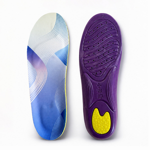 High Traction Anti-Slip PU Gel Bottom 2-Piece Unisex Insoles Non-Shift Arch Support Shock Absorption Sports Shoe Workout Running
