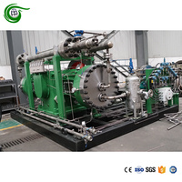 Compresseur à diaphragme à hélium (He) haute pureté et haute performance, sans huile, alimenté par courant alternatif, pression d'entrée 10 bars, pression de sortie 200 bars, débit 750 Nm³/h