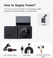 Populaire 4K/2K HD DVR Dash Camera Avant Arrière 360 Degrés Enregistreur Vidéo De Voiture Boîte Noire avec 12 Mois De Garantie
