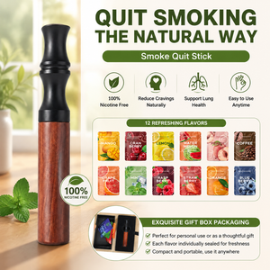 Porte-cigarettes rechargeable en <span class=keywords><strong>bois</strong></span> naturel, multi-saveurs, <span class=keywords><strong>pour</strong></span> une haleine fraîche et un soulagement <span class=keywords><strong>de</strong></span> la faim, accessoires <span class=keywords><strong>pour</strong></span> briquets publicitaires - Product Image 1
