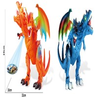 Jouet dinosaure électrique à double tête populaire 2023, modèle de dinosaure à projection de lumière et de son