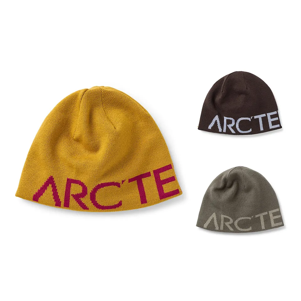 custom jacquard logo mens beanie caps wool winter hats