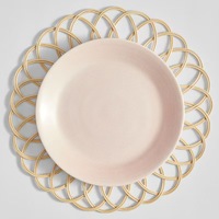 Sets de table de luxe faits à la main, écologiques, tissés, en rotin et bambou naturel pour les repas raffinés