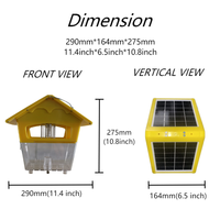 Piège à insectes électrique solaire UV, attrape-nuisibles extérieur, contrôle des mouches et des mites pour jardin, ferme, verger, serre