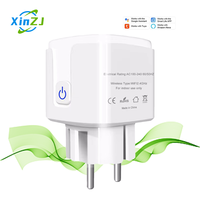 Prise intelligente Wi-Fi électrique sans fil EU en ABS pour PC, compatible Alexa et Google Home, personnalisable XZJ