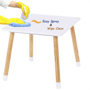 Bàn Với 2 Ghế Đặt Cho Trẻ Mới Biết Đi Chàng Trai Cô Gái 3 Mảnh Kiddy Bàn Và Ghế Đặt Màu Trắng Gỗ Trẻ Em Bàn Và Ghế Cho Đảng - Product Image 6