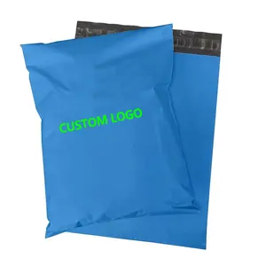 Sacs de courrier d'expédition bleus étanches et résistants à la déchirure scellés pour vêtements pour petites entreprises sac en plastique emballage pour vêtements