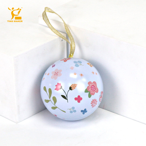 Boîte <span class=keywords><strong>en</strong></span> <span class=keywords><strong>métal</strong></span> personnalisée <span class=keywords><strong>en</strong></span> forme de boule de Noël personnalisée Mini décoration - Product Image 5