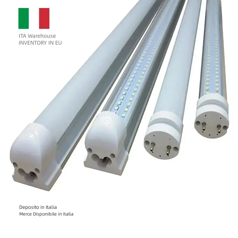 Iluminación interior OEM ODM 2Ft 3Ft 4Ft 5Ft 8Ft Aluminio PC T5 T8 Tubo de luz LED integrado