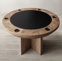 Table de poker professionnelle de casino en bois avec table de roulette de 18 pouces, 1 pièce, possibilité de personnaliser la table de poker pour les jeux de hasard