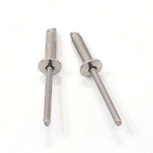 Rivets aveugles en acier inoxydable de 6,4 mm, rivets aveugles à tête ronde à extrémité ouverte - Product Image 1