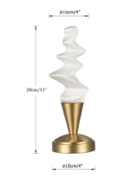 Lampe de bureau LED à capteur tactile classique en métal 3 couleurs ambiantes alimentée par batterie veilleuse pour la décoration de la chambre vente en gros