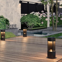 Lampu Taman LED Outdoor Dekoratif Hotel Modern Hitam Abu-abu Putih Hangat 2700K IP65 10W AC 100-260V CRI 80 Garansi 3 Tahun