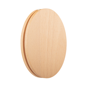Espejo Compacto Ovalado de Madera de Haya Natural Ecológica, Marco de Metal Dorado de Lujo, Espejo de Maquillaje de Bolsillo de Doble Cara con Cristal HD - Product Image 3