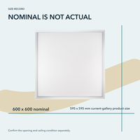 Panneau LED 600x600 40W 3CCT DALI-2 Push pour projets de plafonds en grille
