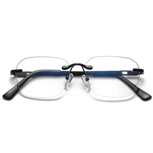 Rimless Progressive Multifocus Reading Glasses Photochromic Transition <strong>Sunglasses</strong> Sun <strong>Readers</strong> Blue Light Blocking Eyewear - Product Image 4