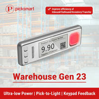 Étiquette électronique d'entrepôt Picksmart avec bouton tactile, système WMS PTL, écran d'affichage E Ink, étiquette de picking à lumière LED