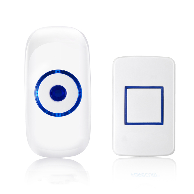 China Wireless Doorbell with Loud Electronic Tone 1 Receiver Works with 1 2 3 Sensors Push Button Battery & Plug Power Source