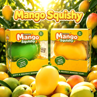 Balle anti-stress géante en forme de mangue unisexe, très populaire, super grande, à remontée lente, jouet à presser en TPR, jouet sensoriel pour soulager le stress