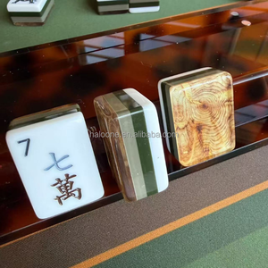 Set di Mahjong Americano di Lusso HaloOne a 4 Strati Verde Cipresso, 160 Tessere, Design Moderno con Venature del Legno, Acrilico Durevole per Giochi di Scacchi - Product Image 3
