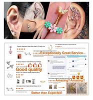 2025 personnalisé en acier inoxydable Dangle Clip sur manchette Non Piercing magnétique Faux mignon nez Septum cerceau narine anneau goujon manchettes bijoux