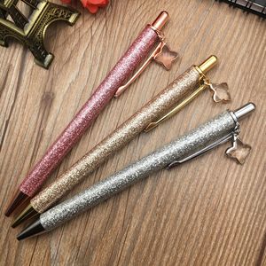 Bolígrafo de Metal con Colgante de Trébol de Cuatro Hojas, Brillante y Duradero, Tinta Multicolor, Portátil, Ideal para Regalos de Boda o Negocios - Product Image 6