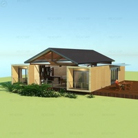 150qm 4-Zimmer Container-Villa mit Holzverkleidung und Satteldach als Wohnhaus für Familien in Kroatien