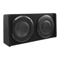 Subwoofer Activo Doble para Auto de 8-10 Pulgadas con Bajos Potentes, Caja de Perfil Bajo con Doble Bobina, 12V CC para Camionetas