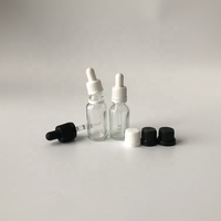 Flacon compte-gouttes en verre transparent de 20 ml avec compte-gouttes et réducteur d'orifice pour huile essentielle, mélange de parfum